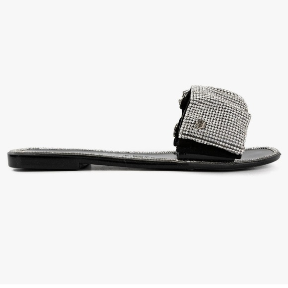 Juicy Couture Womens Yippy Rhinestone bling Glitter Sandal slides - Picture 4 of 4